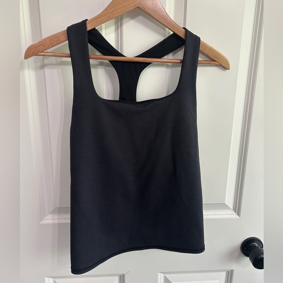 Sweaty Betty Black Tank Top with Racerback Design, lined. Size L. So flattering! - Picture 1 of 7
